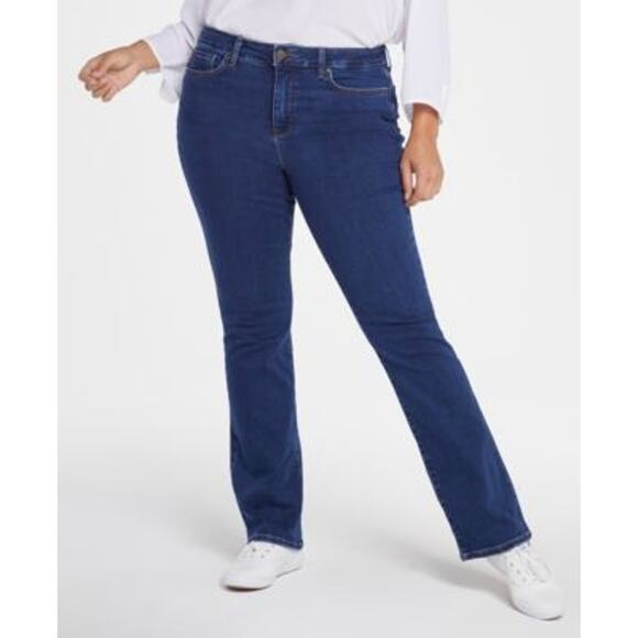 NYDJ Women's Plus Size Barbara Bootcut Jeans in Quinn Blue Wash - Picture 1 of 1